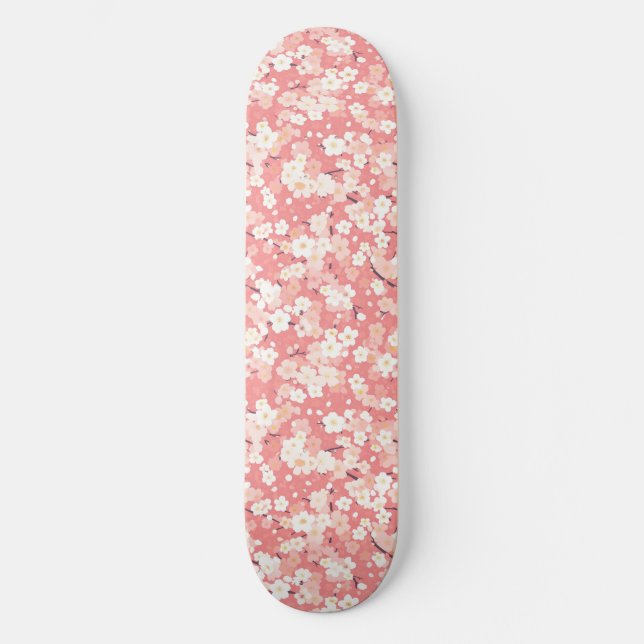 Japansk Blommar Skateboard (Framsida)