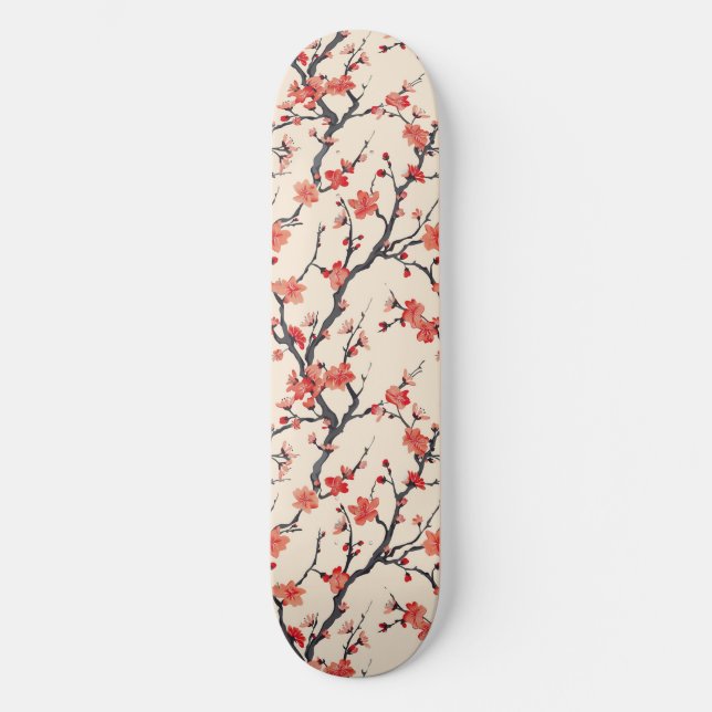 Japansk Blommar Skateboard (Framsida)