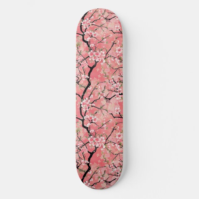 Japansk Blommar Skateboard (Framsida)