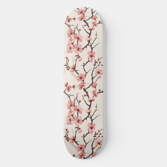 Japansk Blommar Skateboard (Framsida)