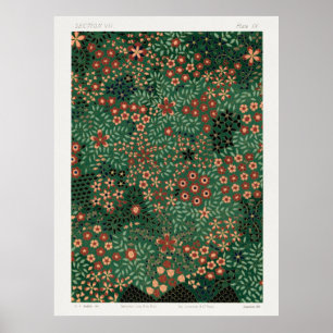 Japansk Blommigt Skriv ut Mönster från Section VII Poster