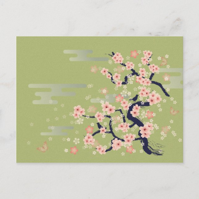 Japansk blomning vykort (Framsida)