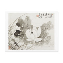 Japansk blomningslampa (1800-talet) vintage pai