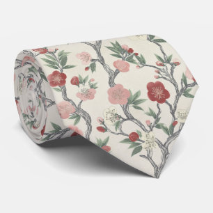 Japansk blomsterträdgårdsmönster slips