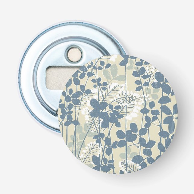 Japansk Blue Löv Flower Flasköppnare (Framsidan)