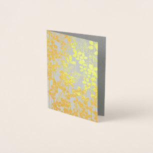 Japansk Blue Löv Flower Folierat Kort