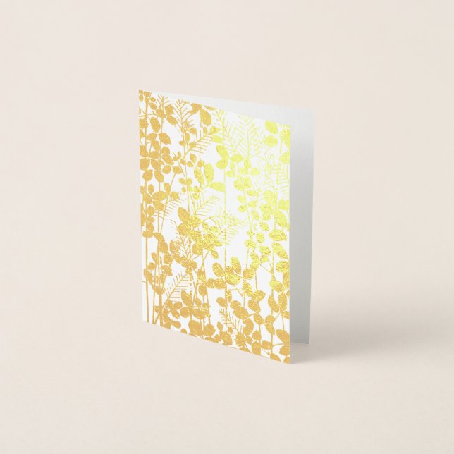 Japansk Blue Löv Flower Folierat Kort (Framsida)