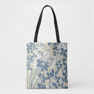 Japansk Blue Löv Flower Tygkasse