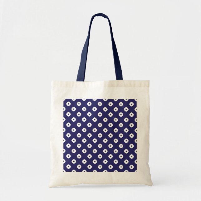 Japansk Blue Tote Bag Tygkasse (Framsidan)