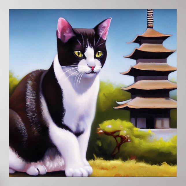 Japansk Bobtail Cat Poster (Framsidan)