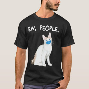 Japansk Bobtail Ew People Cat Wearing Ansikte Mask T Shirt