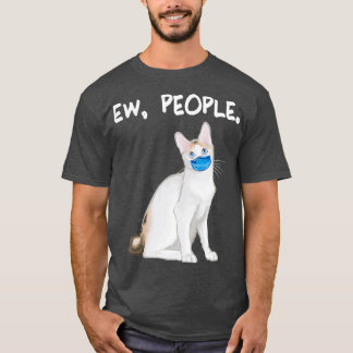Japansk Bobtail Ew People Funny Cat Wearing T Shirt