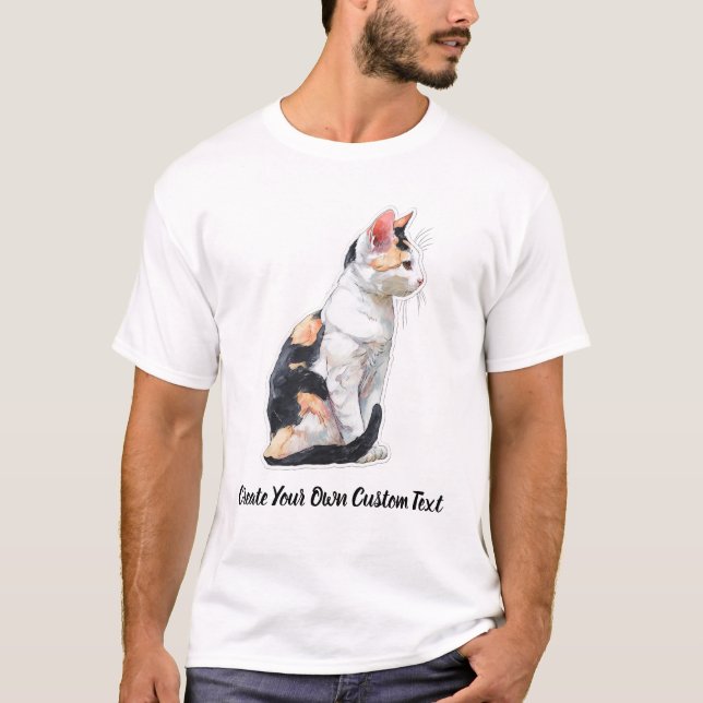 Japansk Bobtail Katt Skapa Din Egen Anpassad Text  T Shirt (Framsida)
