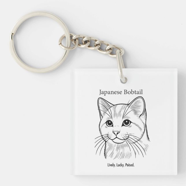 Japansk Bobtail Porträtt (Framsidan)