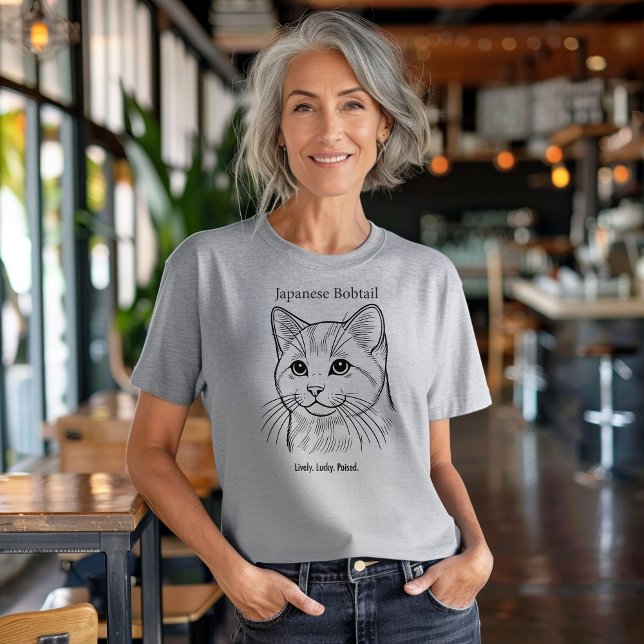 Japansk Bobtail Porträtt T Shirt (Skapare uppladdad)