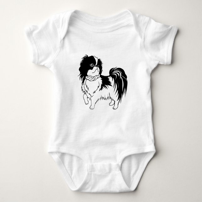 Japansk Bodysuit för hakahundbaby T Shirt (Framsida)