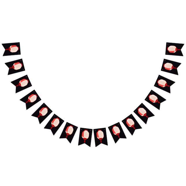 Japansk Bon Odori Festival Lantern Banner Vimplar (Alla)