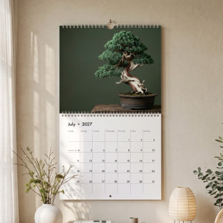 Japansk Bonsai Träd Konst Kalender