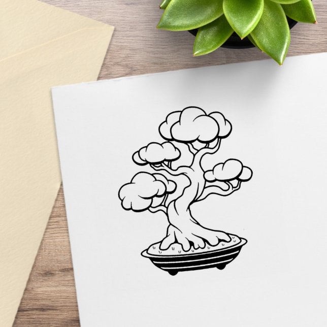 Japansk Bonsaiträd i en bricka Stämpel (Skapare uppladdad)