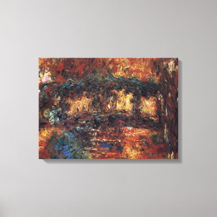 Japansk bro av Claude Monet, Vintage Fine Art Canvastryck