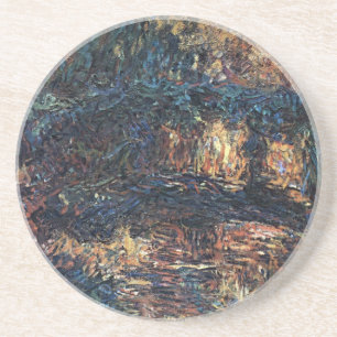 Japansk Bro av Claude Monet, Vintage Fine Art Underlägg Sandsten