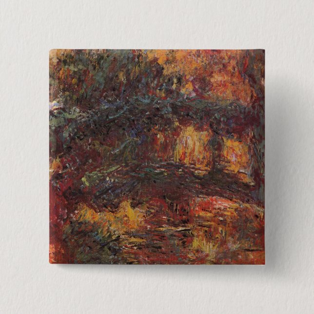Japansk bro - Claude Monet - c1920 Knapp (Framsida)