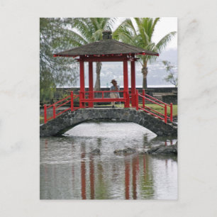 Japansk bro i Hilo, Hawaii Vykort