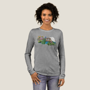 Japansk bro med Peacocks Long-sleged T-Shirt