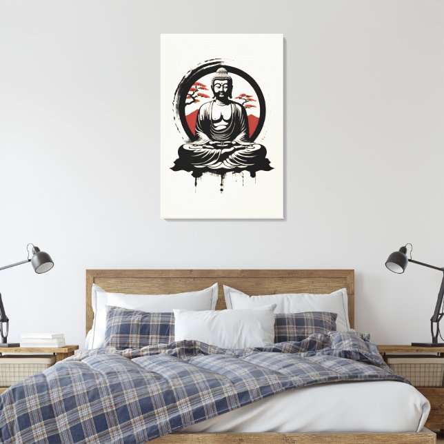 Japansk Buddha Zen  Canvastryck (Insitu (sovrum))