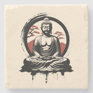 Japansk Buddha Zen Stenunderlägg