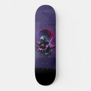 Japansk Bushido Krigare Svärd Ställning Lila Mini Skateboard Bräda 18,5 Cm