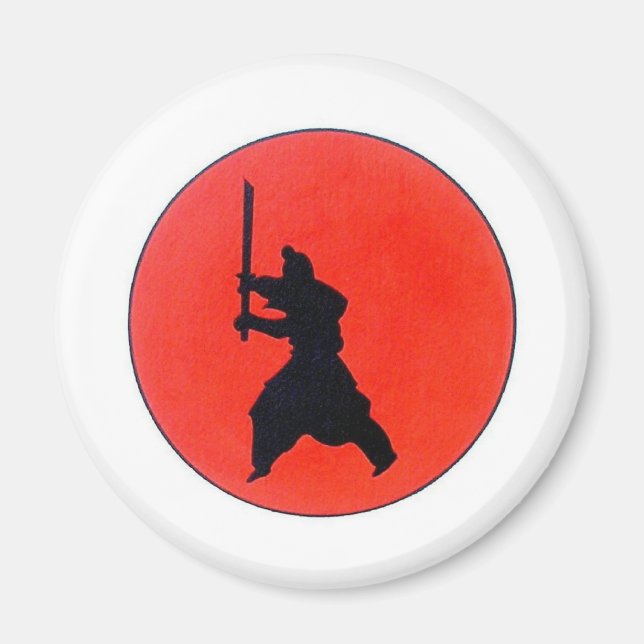 Japansk bushido Way Warrior Magnet (Framsidan)