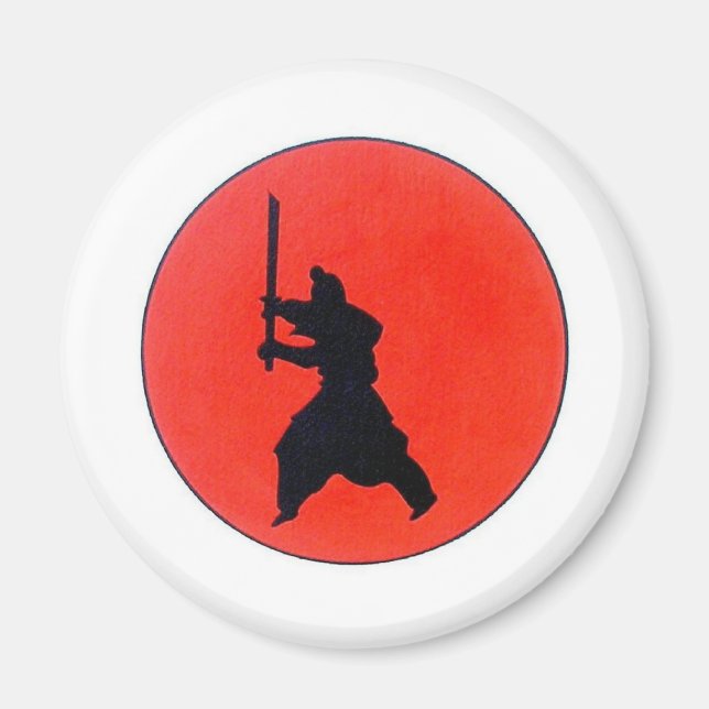 Japansk bushido Way Warrior Magnet (Framsidan)