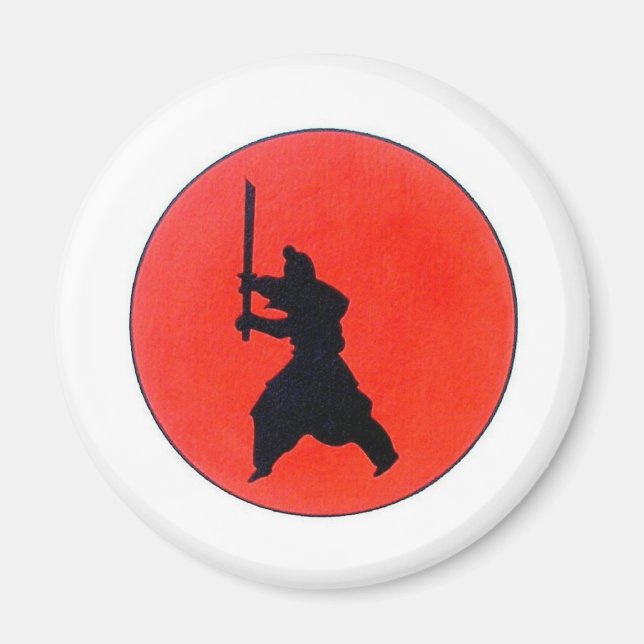 Japansk bushido Way Warrior Ninja Magnet (Framsidan)