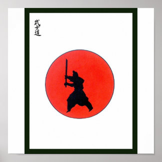 Japansk bushido Way Warrior Poster