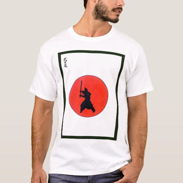 Japansk bushido Way Warrior Tee Shirt (Framsida)