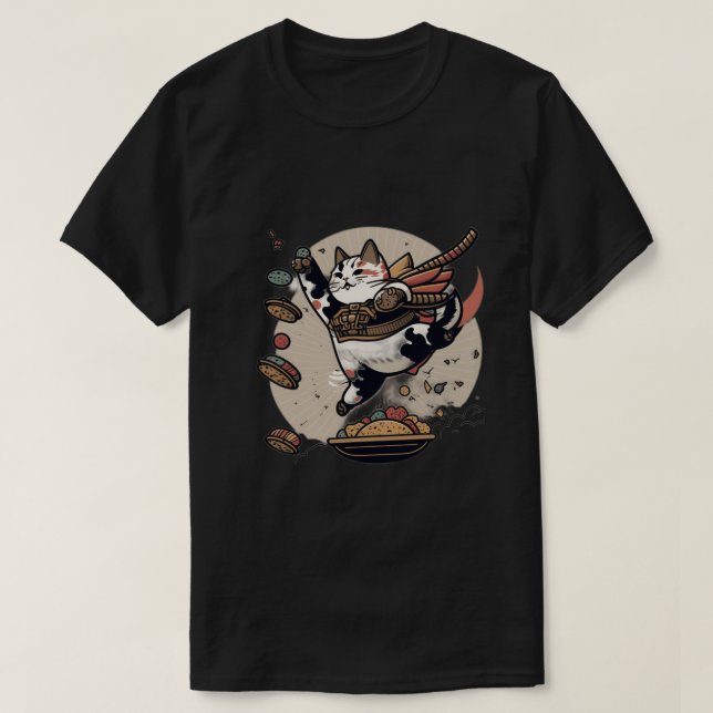 Japansk Cat Food krig Man och kvinnans T-shirt (Design framsida)