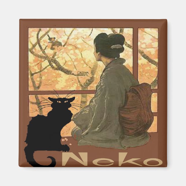 Japansk Cat Neko Magnet (Framsidan)