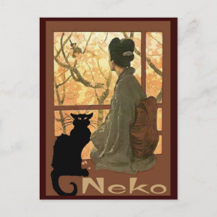 Japansk Cat Neko Vykort