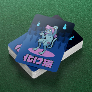 Japansk Cat Yokai Bakeneko Casinokort