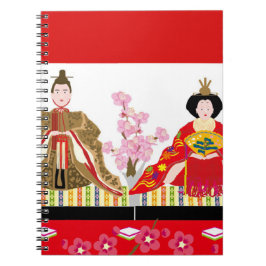 Japansk charm ∣ hina dockor - firande av flickor anteckningsbok