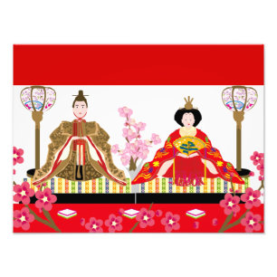 Japansk charm ∣ hina dockor - firande av flickor fototryck