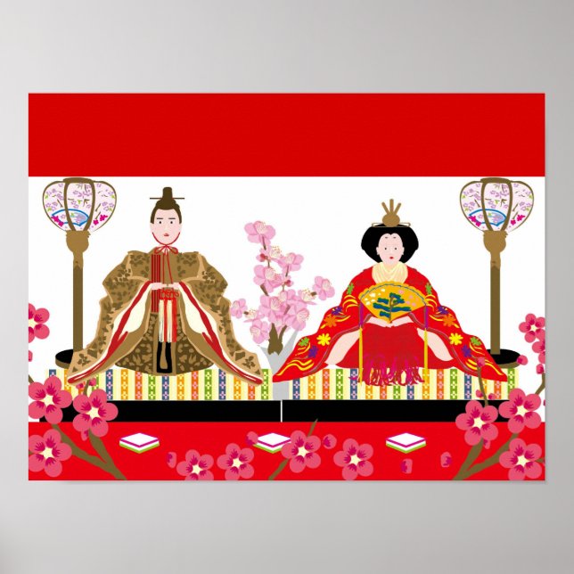 Japansk charm ∣ hina dockor - firande av flickor poster (Framsidan)