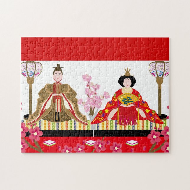 Japansk charm∣hina-dockor – firande av flickor  pussel (Horisontell)