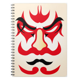 Japansk charm ∣ Traditional Kabuki Theater Makeup Anteckningsbok