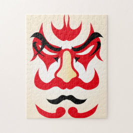 Japansk charm ∣ Traditional Kabuki Theater Makeup Pussel