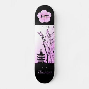 Japansk Cherry Blommar 7,8-tums monogram Skateboar Mini Skateboard Bräda 18,5 Cm