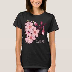 Japansk Cherry Blommar Flower Sakura Träd Hanami T Shirt