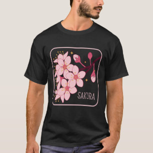 Japansk Cherry Blommar Flower Sakura Träd Hanami T Shirt
