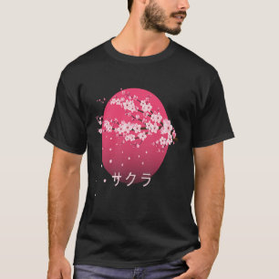 Japansk Cherry Blommar Flower Sakura Träd Hanami T Shirt